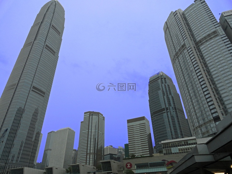 香港,摩天楼,摩天大楼
