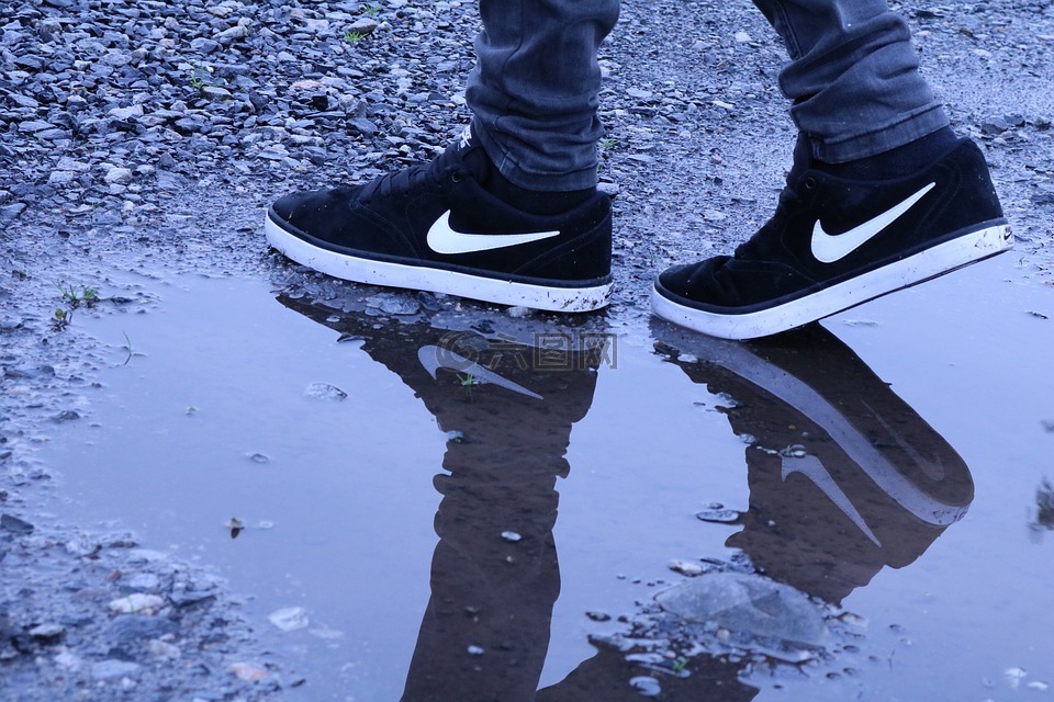 鞋,耐克,雨
