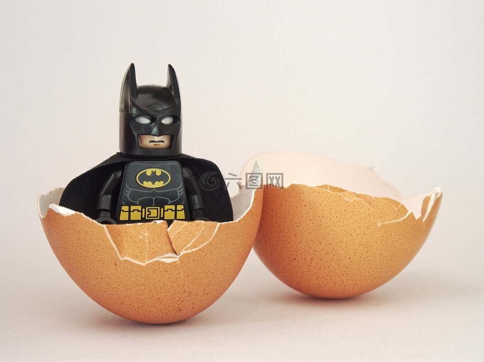 蝙蝠侠,乐高,鸡蛋
