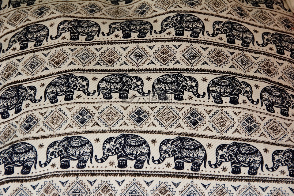 大象,布,毯子