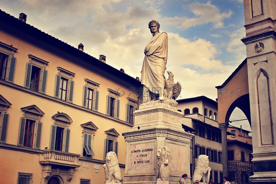 但丁雕像,dante 丁,意大利