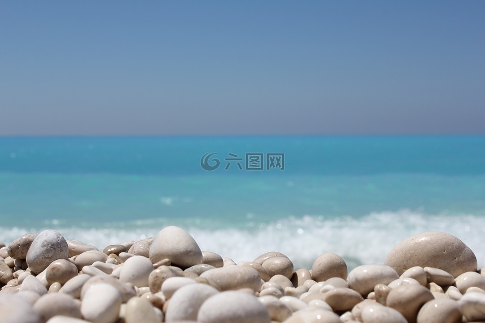 海,石头,海滩