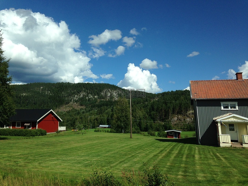 国家,房子,红色