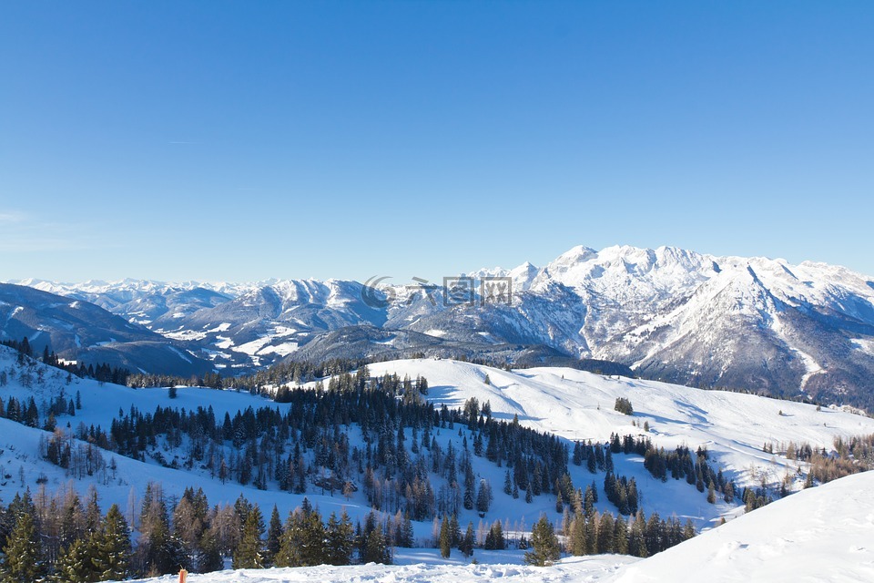 雪,全景,全景的照片