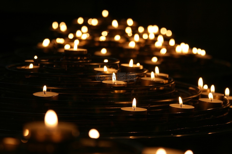 烛光,蜡烛,黑暗