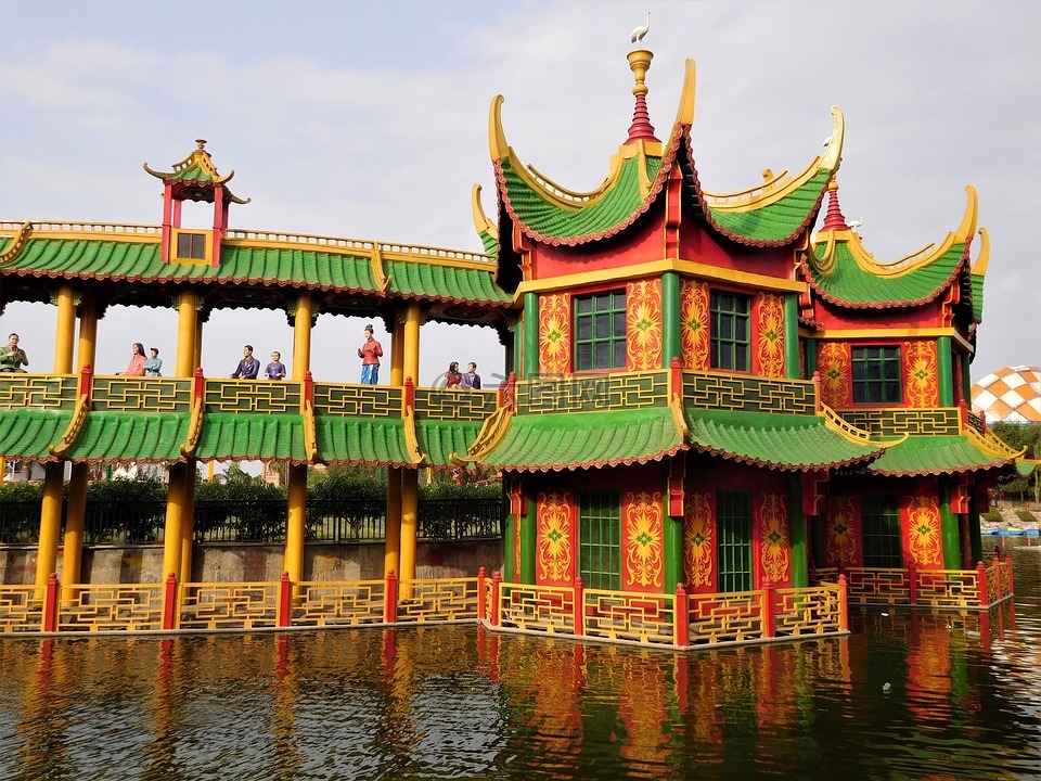 水上公园,中国建筑风格,结构