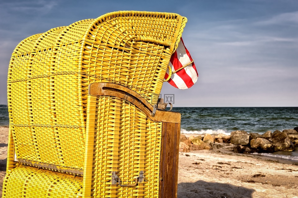 沙滩椅,太阳,假期