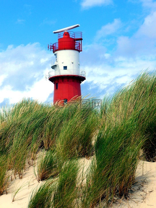 电灯塔,红白,borkum