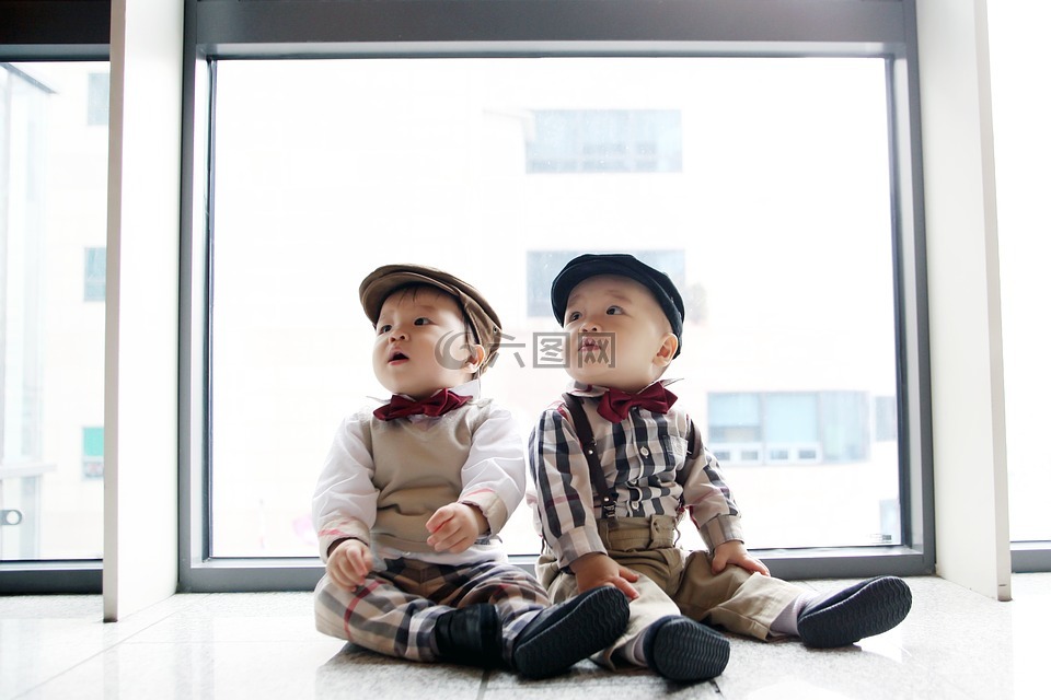 双胞胎,婴儿,儿童