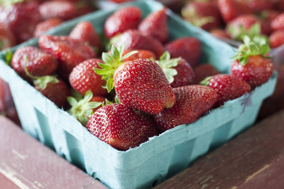 草莓,市场,甜