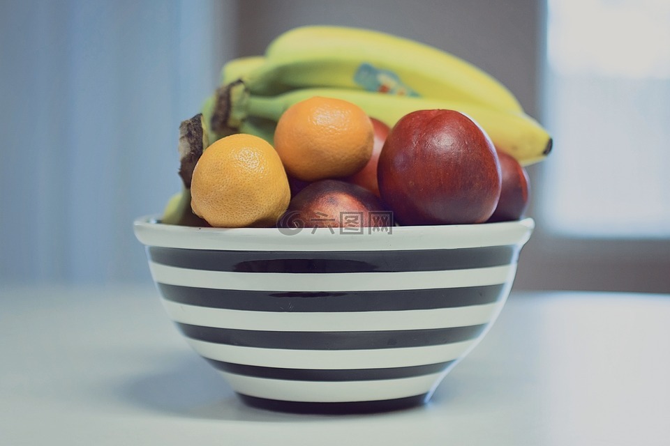 水果,碗,条纹
