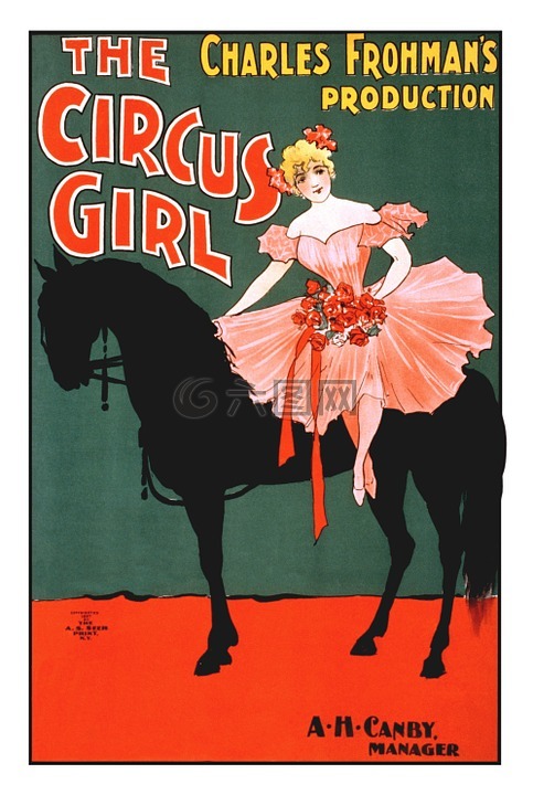 马戏团女孩,酿酒,海报