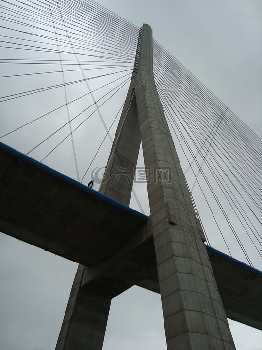 桥,支柱,悬索桥