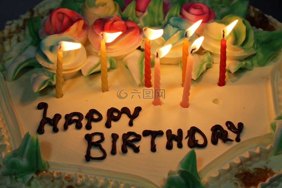 生日,蛋糕,蜡烛