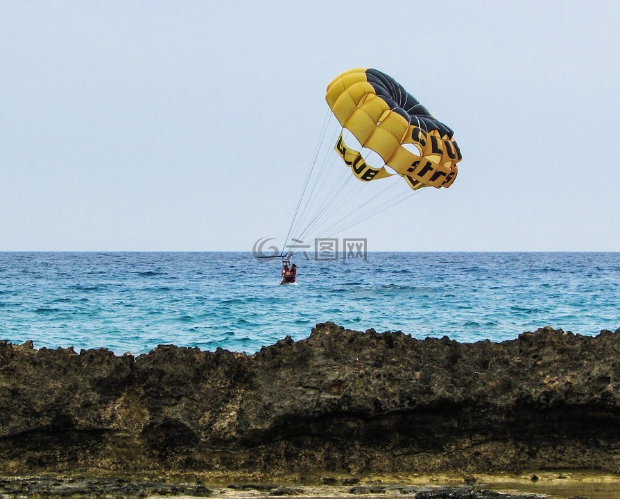滑翔伞,海上运动,飞