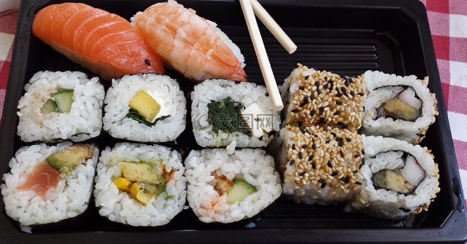 寿司,寿司盒,亚洲