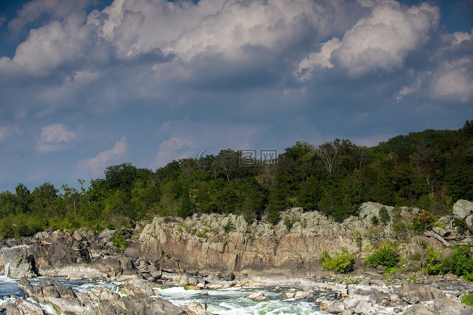 大瀑布,波托马克河,弗吉尼亚州