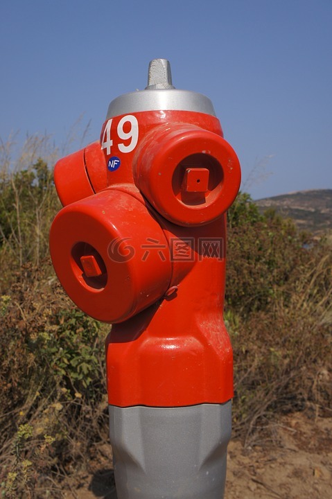 消防栓,红色,消防处