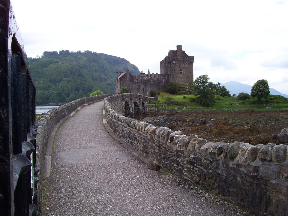 城堡,艾琳多南,苏格兰