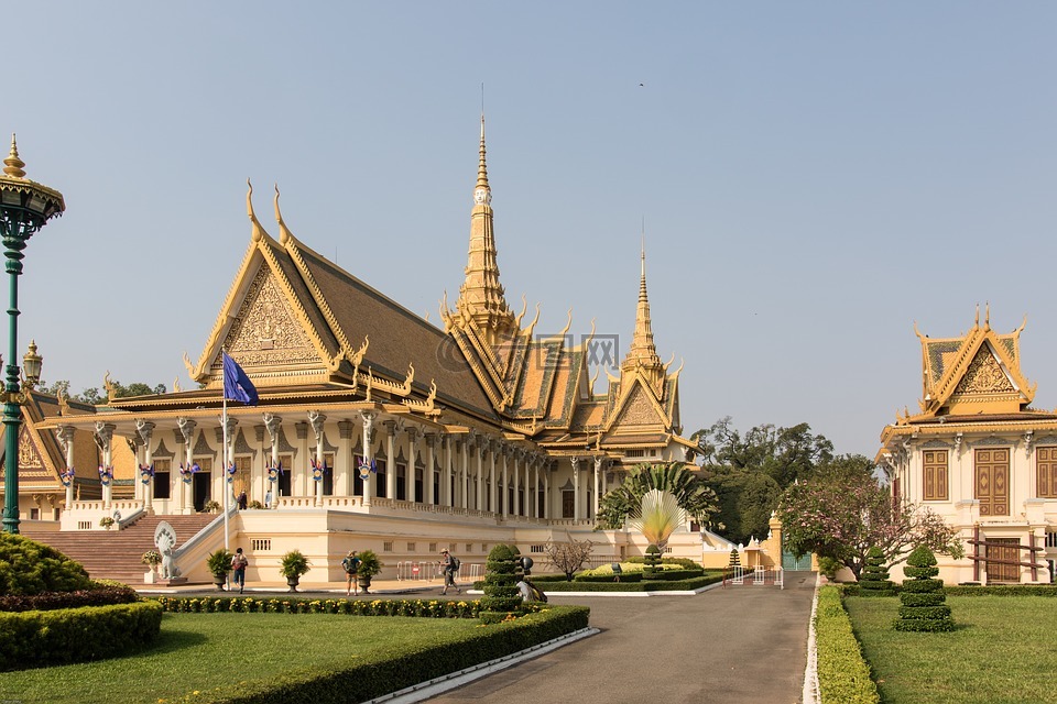 金边,王宫,柬埔寨