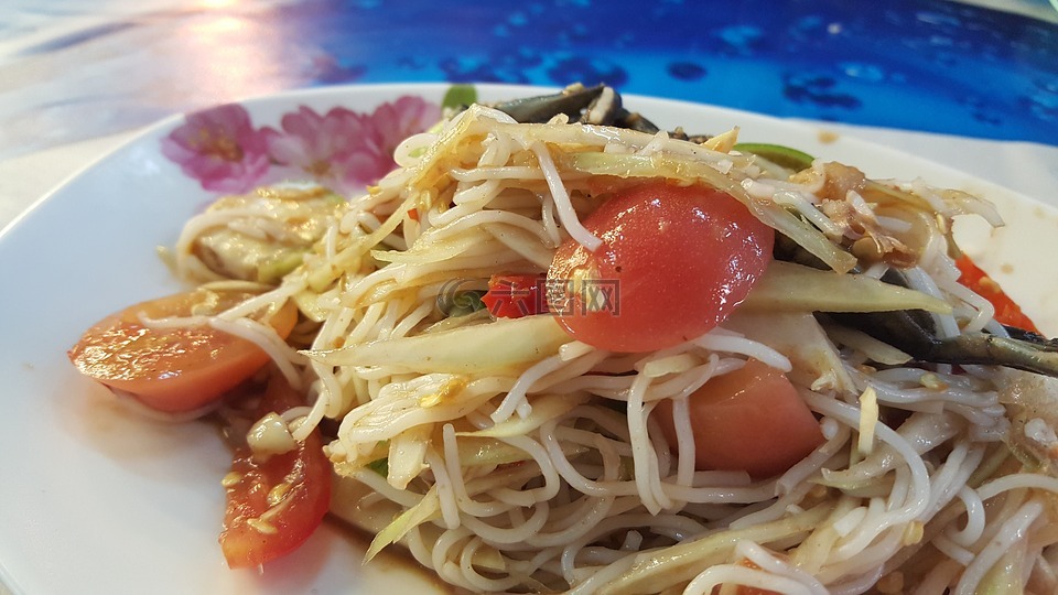 食品,青木瓜沙拉,thaifood