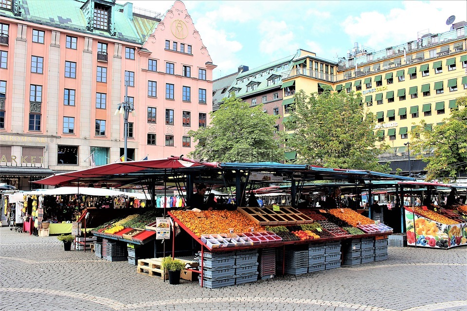 斯德哥尔摩,农贸市场,以及洗衣房 旅行援助