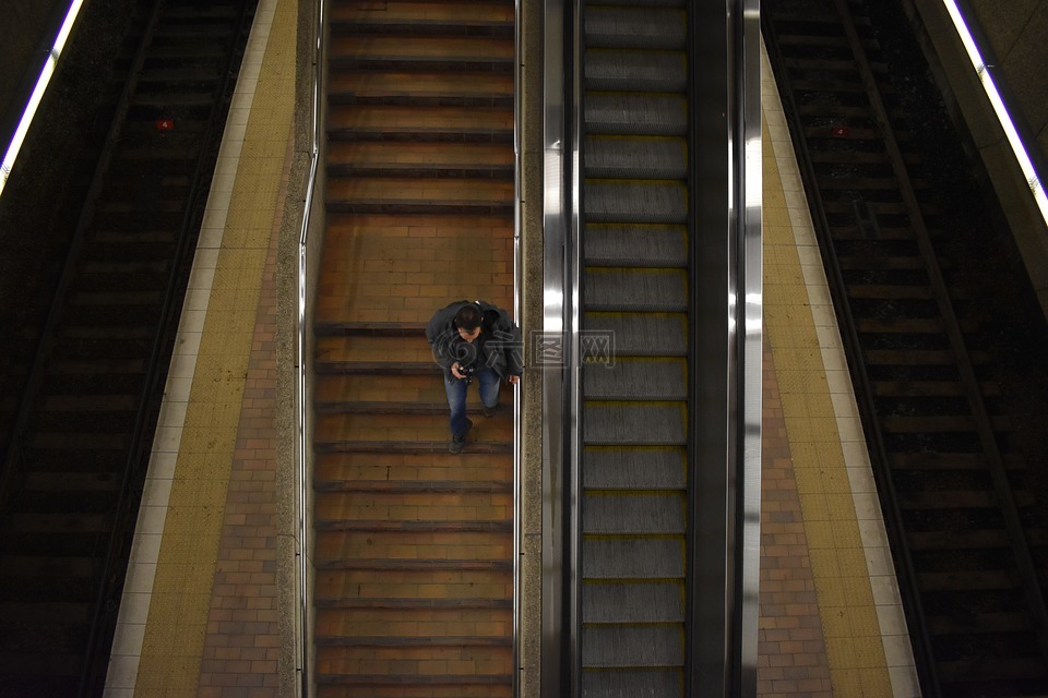楼梯,行走,地铁