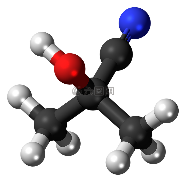 丙酮氰醇,分子,结构