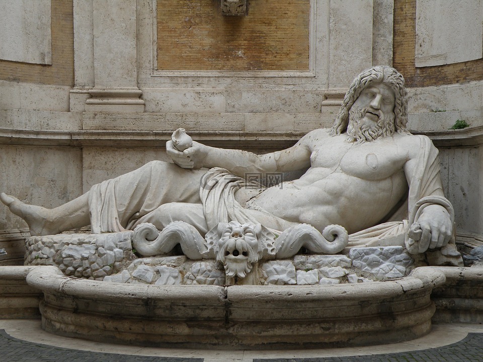 海王星,雕塑,喷泉