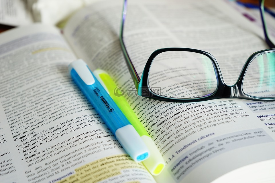 眼镜,读取,学习