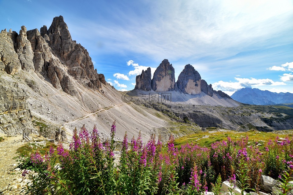 lavaredo,三个峰lavaredo,白云岩