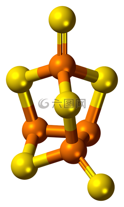 磷硫醚,分子,模型