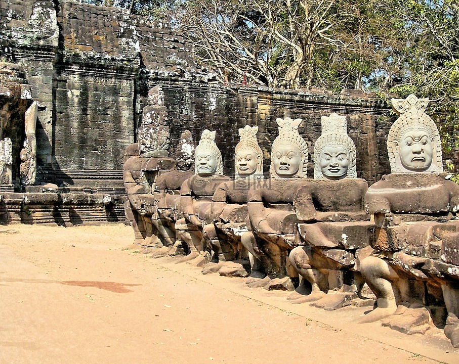 柬埔寨,吴哥,巴戎寺