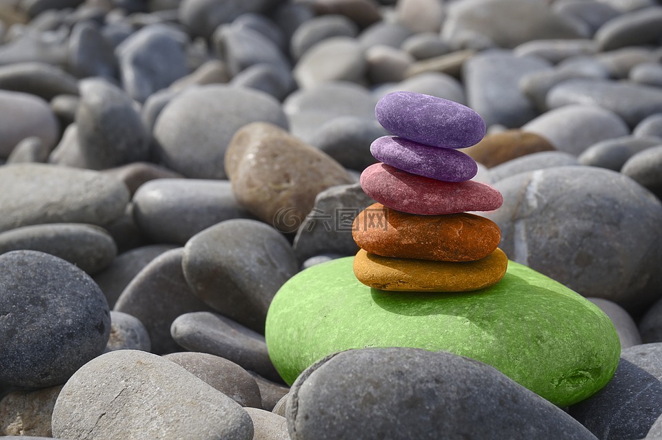 平衡,石头,冥想