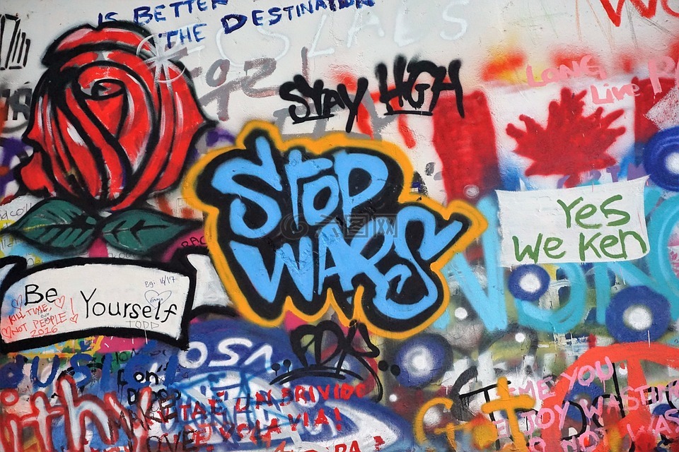 反战争,涂鸦,约翰·列侬墙