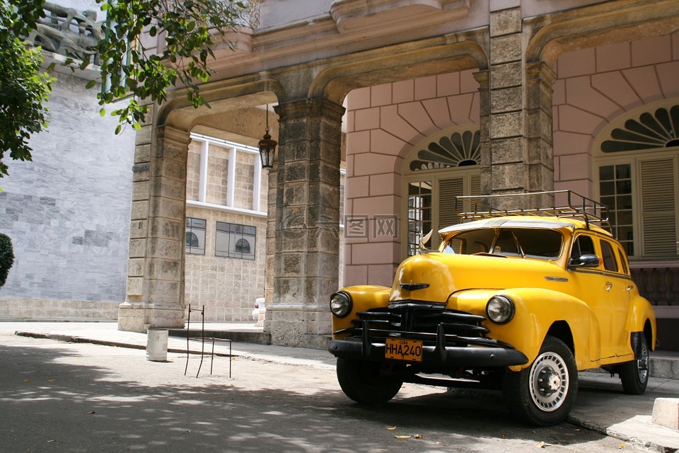 老计时器,汽车,古巴