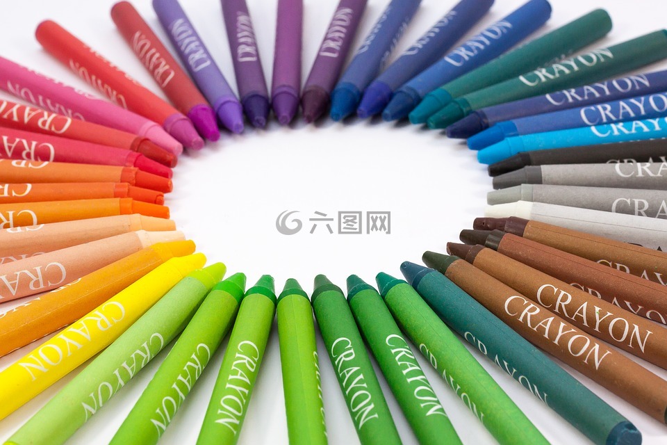 粉笔,彩色的铅笔,彩色铅笔