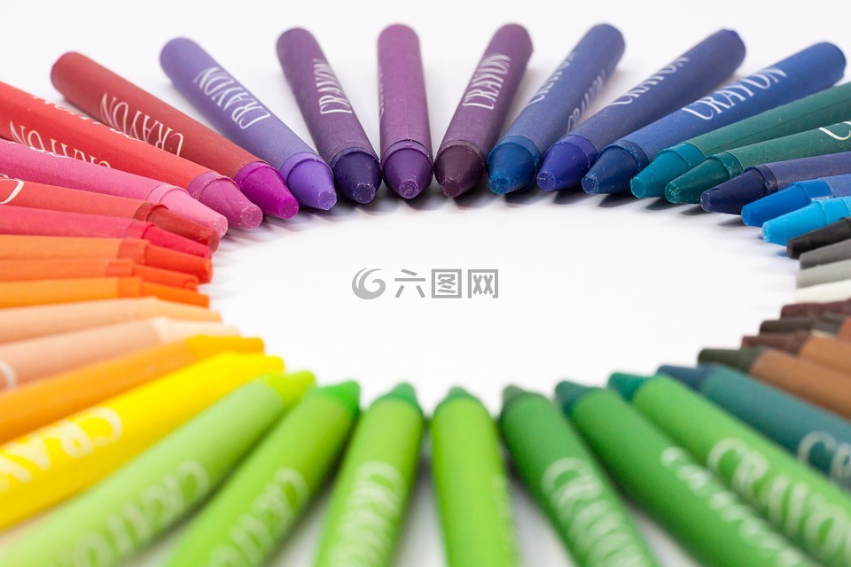 粉笔,彩色的铅笔,彩色铅笔