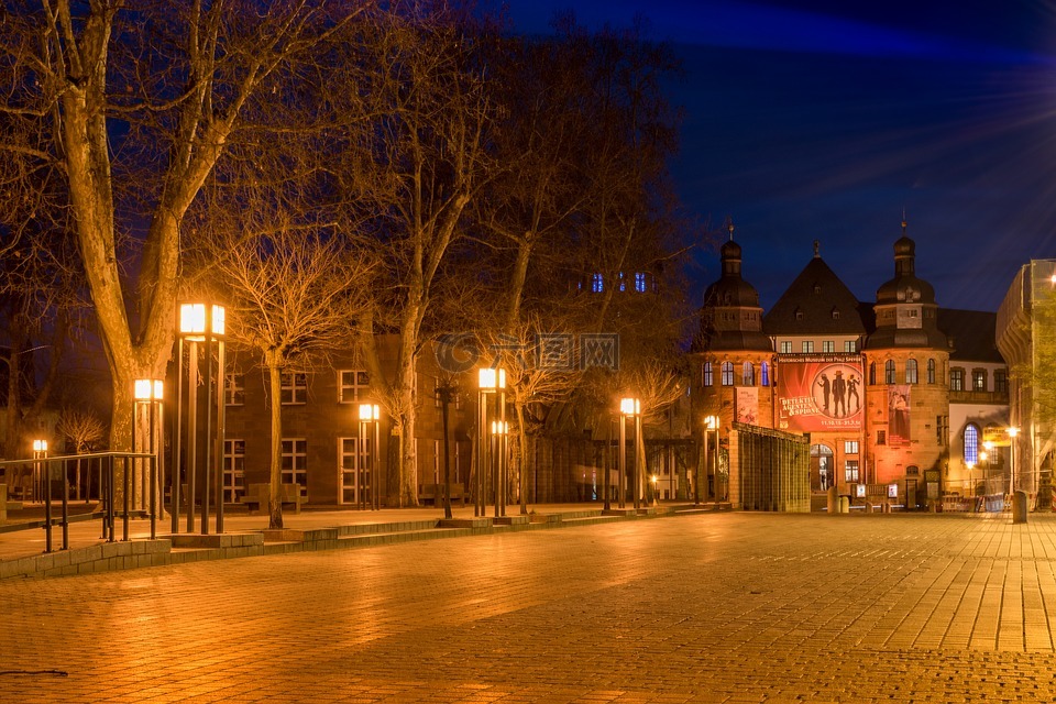 施佩耶尔,夜间照片,大教堂广场