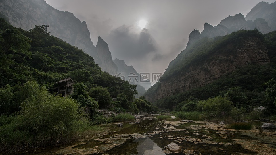 谷,地质公园,中国