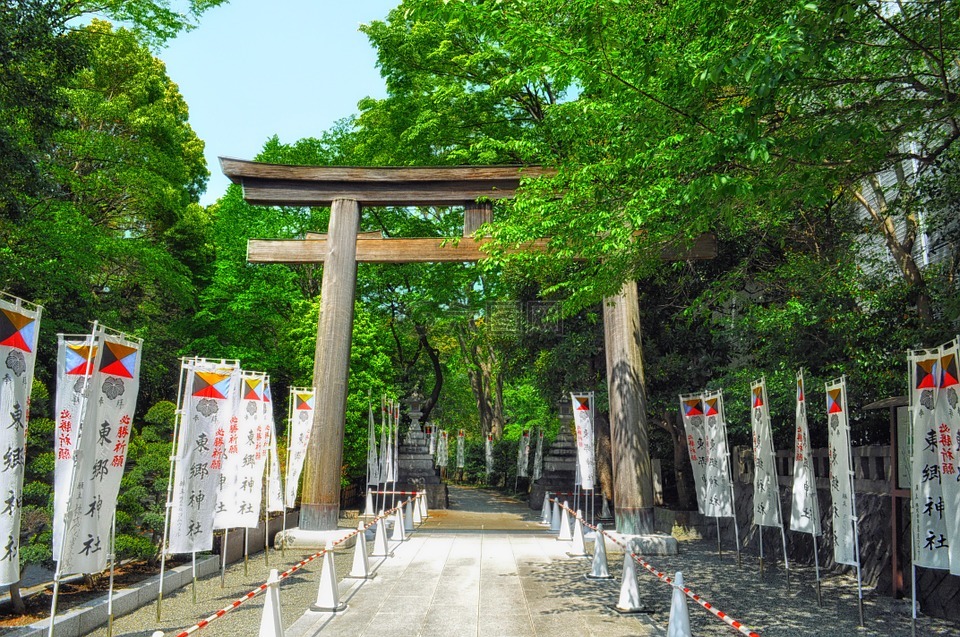 日本 牌坊传统门 旗高清图库素材免费下载 图片编号 六图网