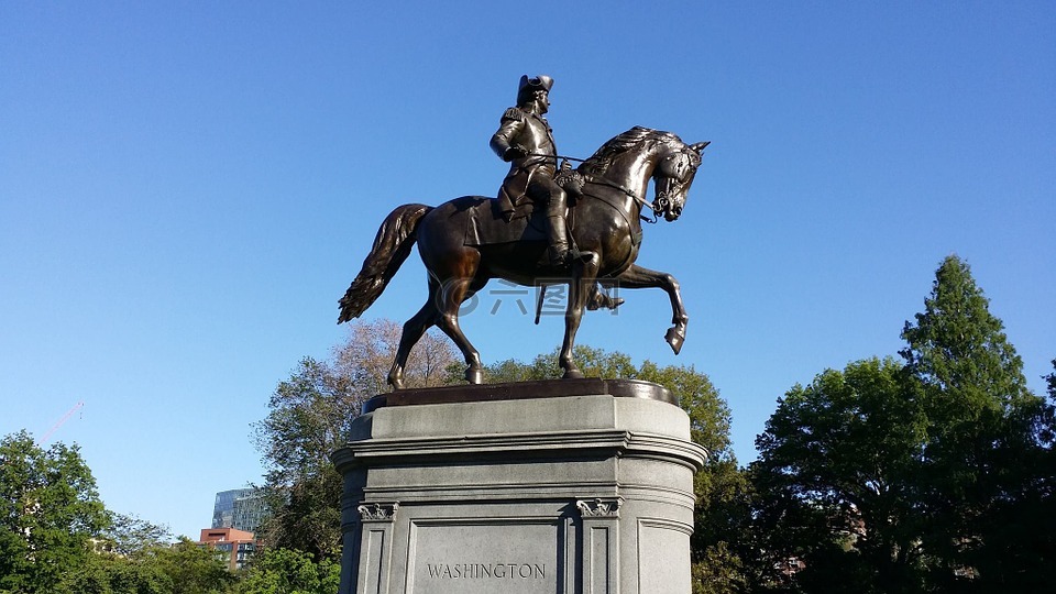 波士顿,华盛顿,雕像