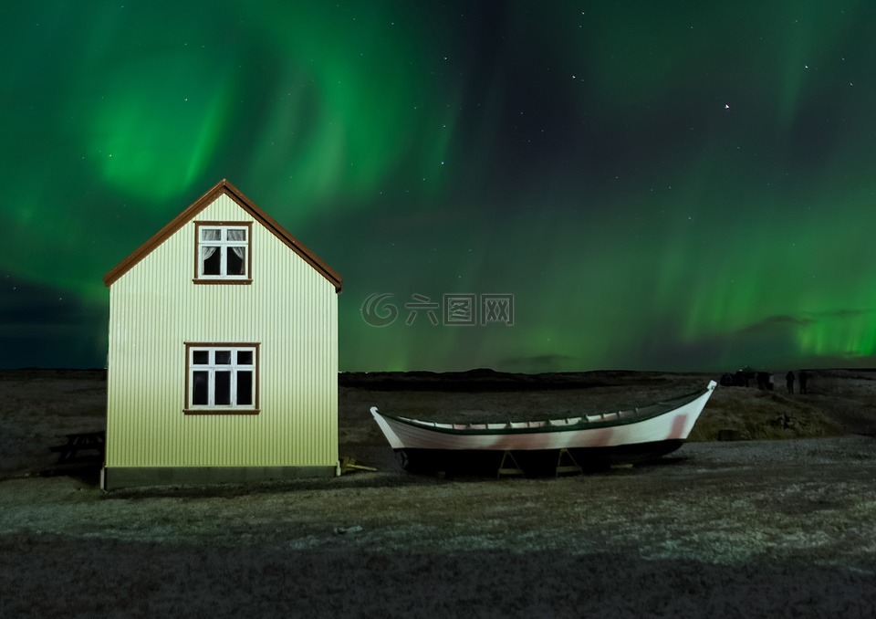 极光,冰岛,北部