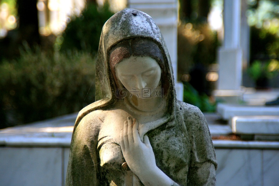 圣母玛利亚,雕像,女子