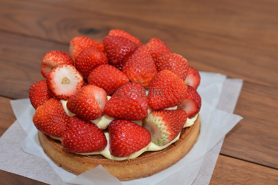 草莓,馅饼,蛋糕
