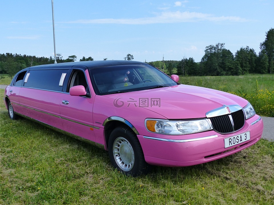 豪华轿车,汽车,粉色