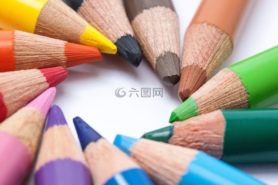 彩色的铅笔,彩色铅笔,明星