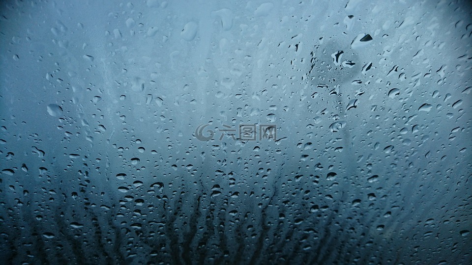 水滴,车窗,水