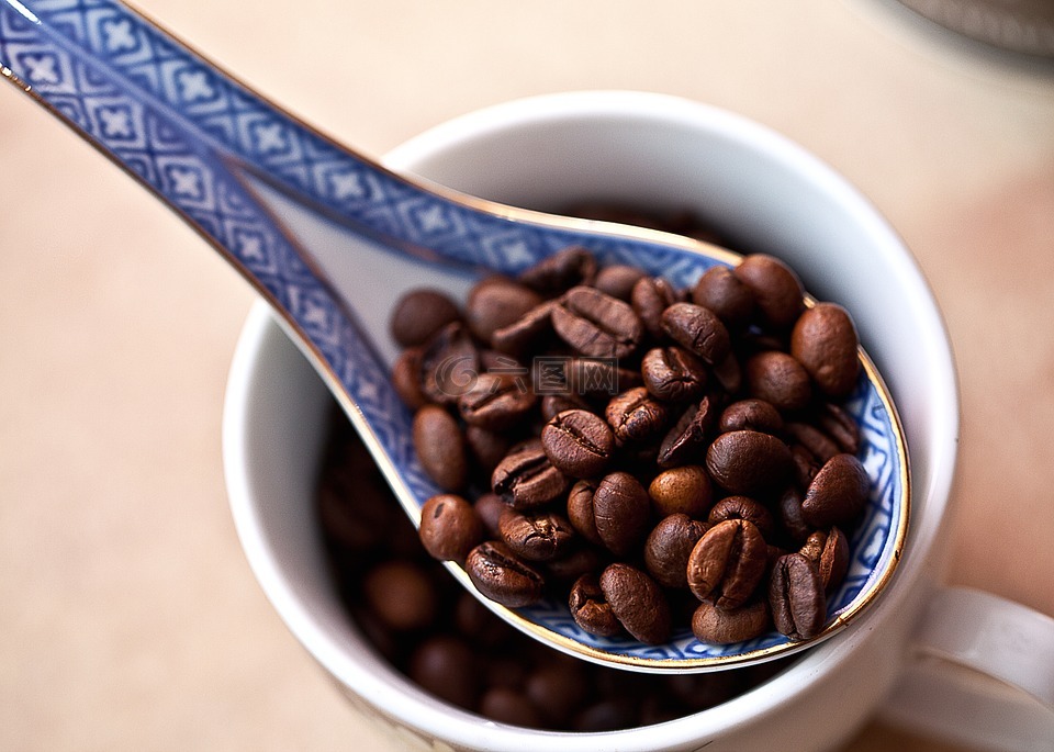 咖啡,咖啡豆,粒咖啡