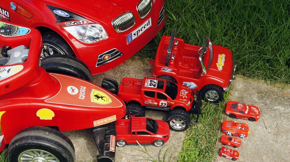 玩具,天的儿童,爸